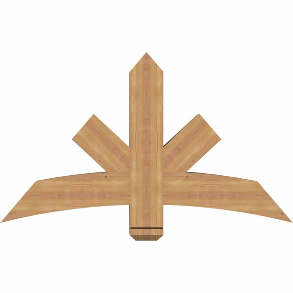 Ekena Millwork Alberta Smooth Timber Gable Bracket, Western Red Cedar, 48"W x 28"H x 5 1/2"D x 5 1/2"F, 14/12 Pitch GBW048X28X0606ALB00SWR - main